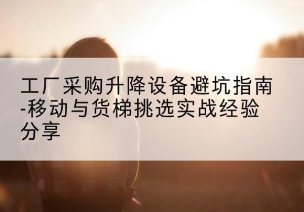 宜君移动式升降机怎么选-工厂采购升降设备避坑指南-移动与货梯挑选实战经验分享