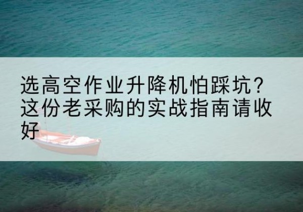 宜君高空作业升降机厂家推荐-选高空作业升降机怕踩坑？这份老采购的实战指南请收好
